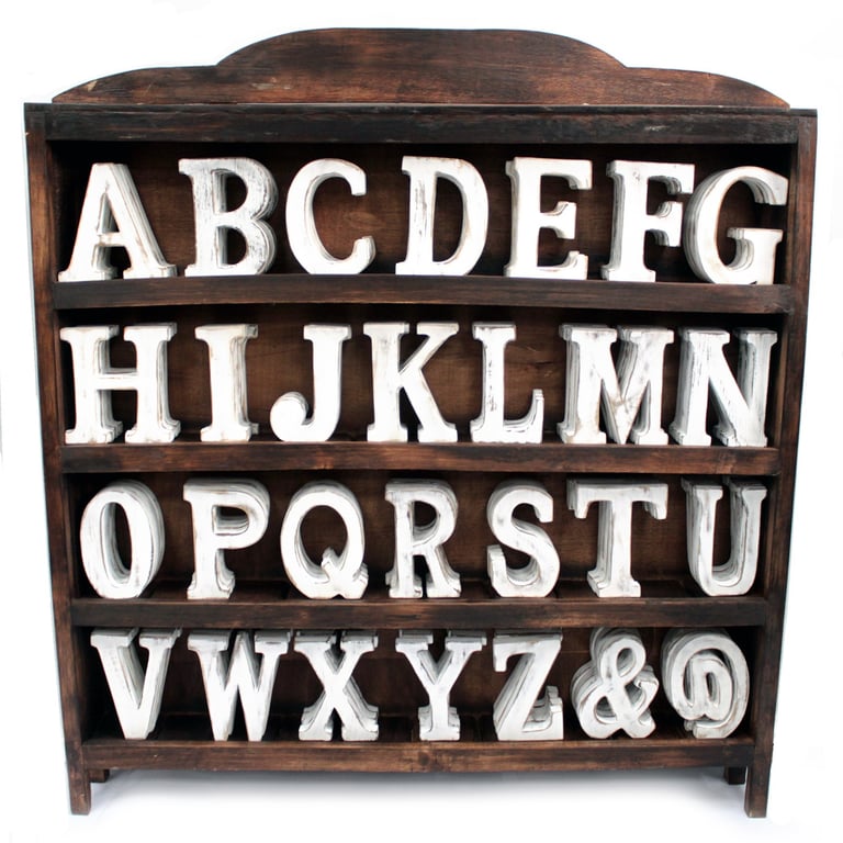 Shabby Chic Wooden Letter Kit - Decorate & Personalize Home Interiors