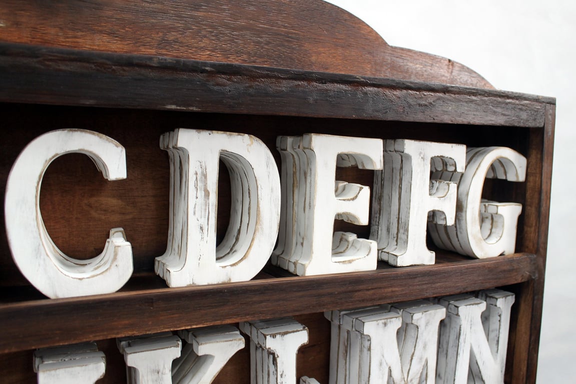 Shabby Chic Wooden Letter Kit - Decorate & Personalize Home Interiors