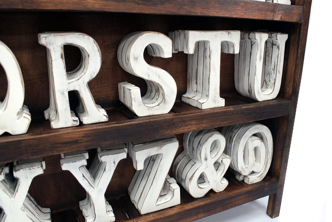 Shabby Chic Wooden Letter Kit - Decorate & Personalize Home Interiors