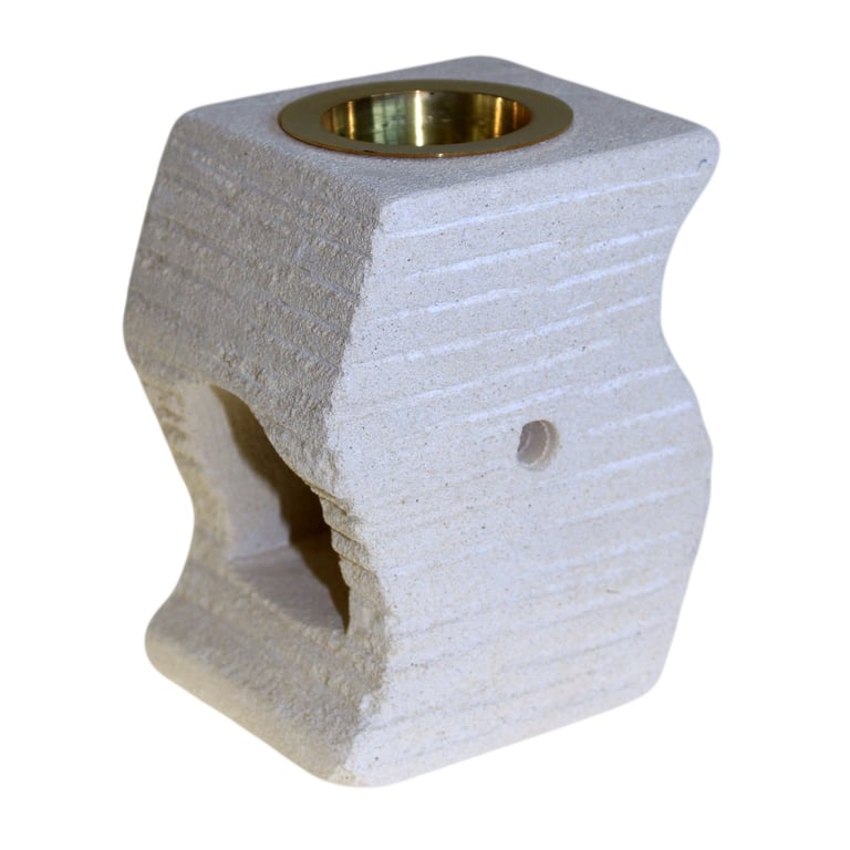 Stone Oil Burner - Stepped Wave Design Decorative Outdoor Lantern