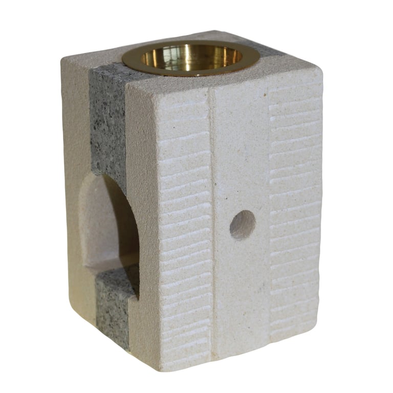 Square Oil Burner - Stone Design - Combo Model