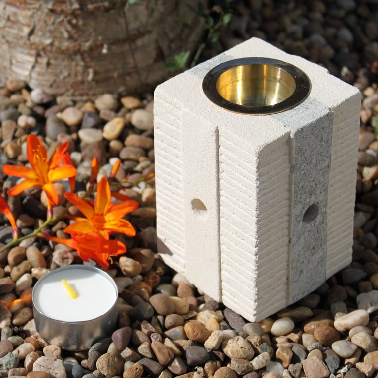 Square Oil Burner - Stone Design - Combo Model