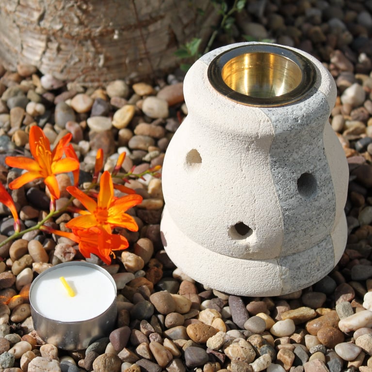 Oil Burner Combo Shaped - Stone Design - Premium Quality