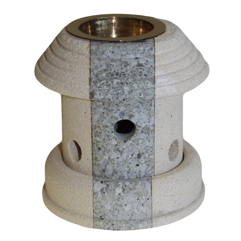 Stone Oil Burner & Lantern Combo - Multi-Functional Design