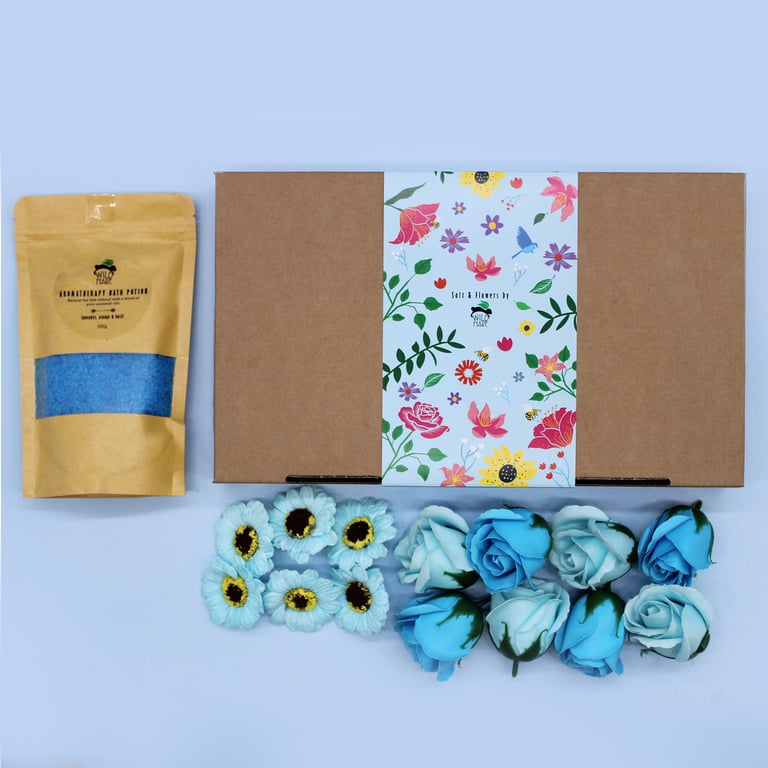 Bath Salt & Flower Blend - Relaxation by Wild Hare Total Unwind