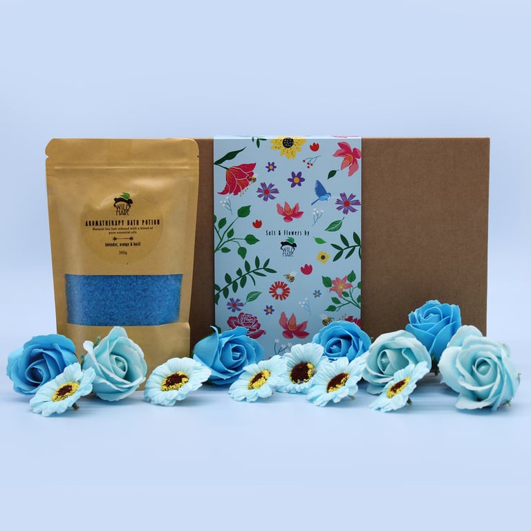 Bath Salt & Flower Blend - Relaxation by Wild Hare Total Unwind