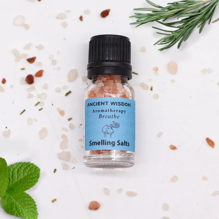 Breathe Aromatherapy Smelling Salt - Promotes Relaxation and Stress Relief with Essential Oil Inhaler for Home Fragrance