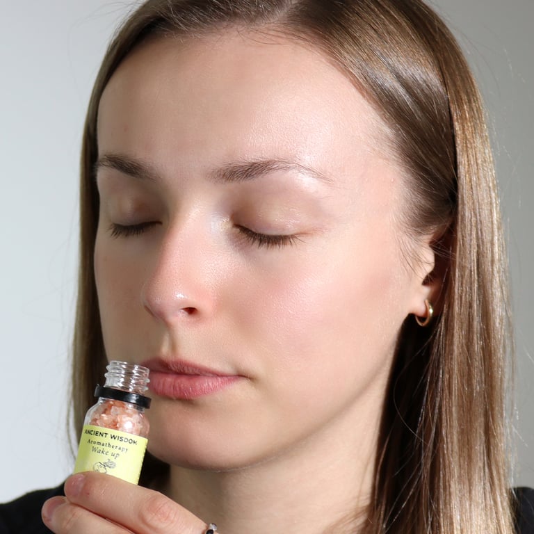 Wake Up Aromatherapy Smelling Salt - Energizing Essential Oil Boost for Morning Alertness and Focus