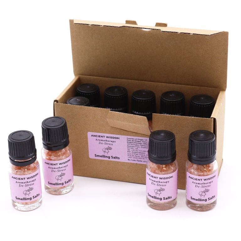 De-Stress Aromatherapy Smelling Salt - Home Spa Kit for Relaxation and Stress Relief