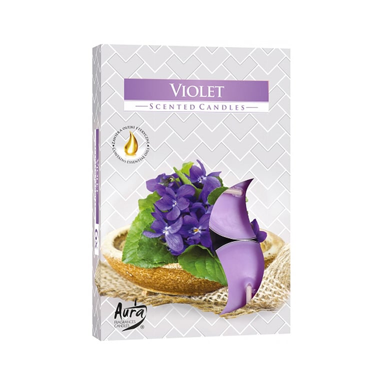 Violet Scented Tealights - Set of 6 Home Fragrance Candles