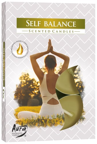 Self Balance Scented Tealight Set - 6 Ambient Lighting Candles for Home Fragrance and Aroma Therapy
