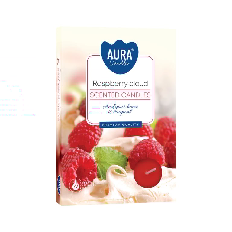 Raspberry Cloud Scented Tealights - Set of 6 Ambient Home Fragrance Candles