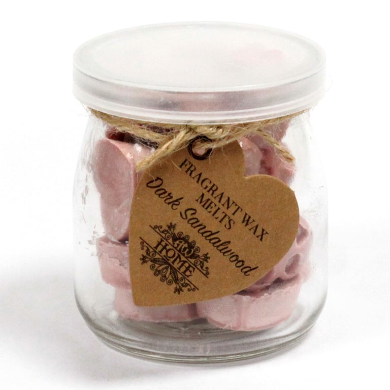 Dark Sandalwood Soywax Melts Jar - Long Lasting Scented Wax Candles
