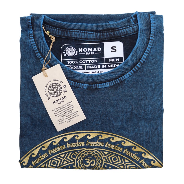 Small Stone-Washed Chakra T-Shirt - Blue (Brand Name)