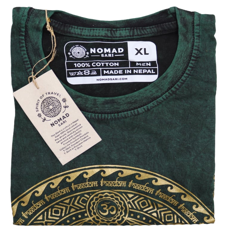 XLarge Stone Wash T-Shirt - Chakra Green Design - Unbranded (Customizable)