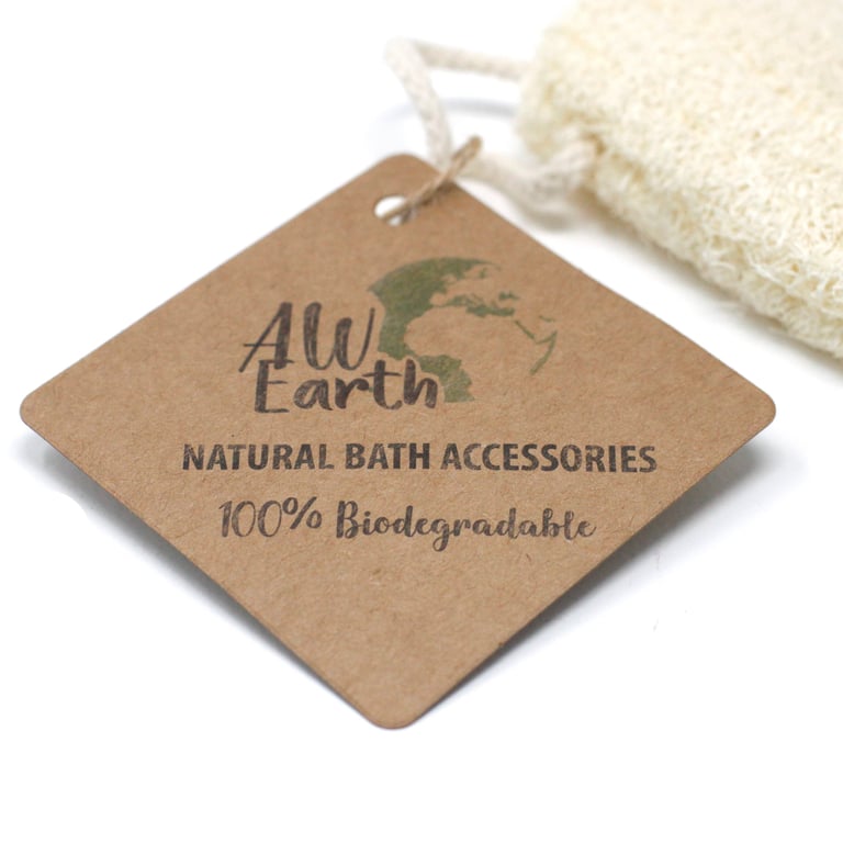 Natural Loofah Scrub on Rope - Eco Friendly Body Exfoliator for Home Spa Use