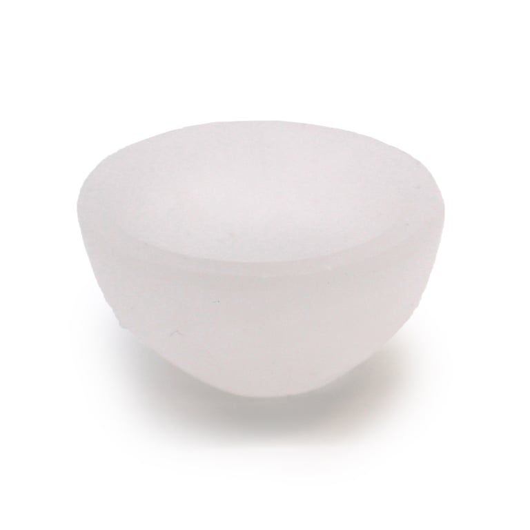 Selenite Round Bowl - 6cm Crystal Home Decor for Meditation and Relaxation