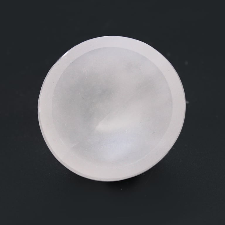 Selenite Round Bowl - 6cm Crystal Home Decor for Meditation and Relaxation