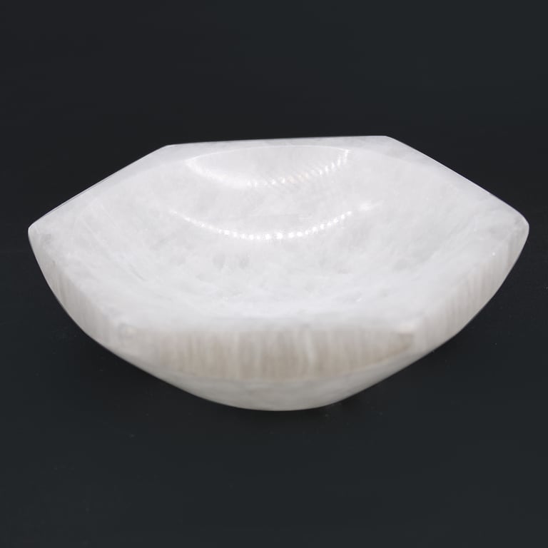 15cm Selenite Hex Bowl - Natural Crystal Dish by Your Brand Name