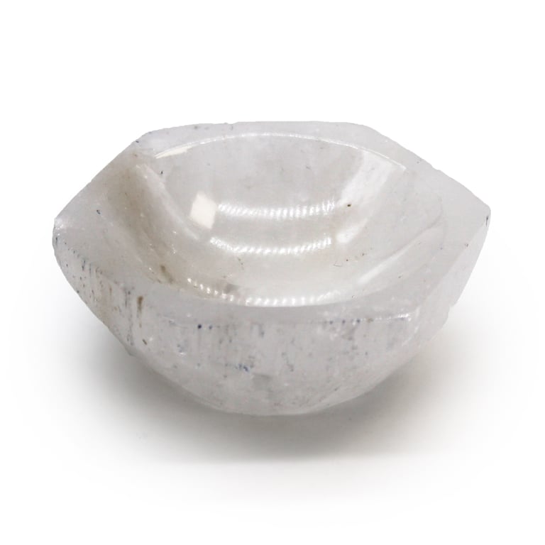 Selenite Hex Bowl - 6cm Crystal Spiritual Meditation Bowl