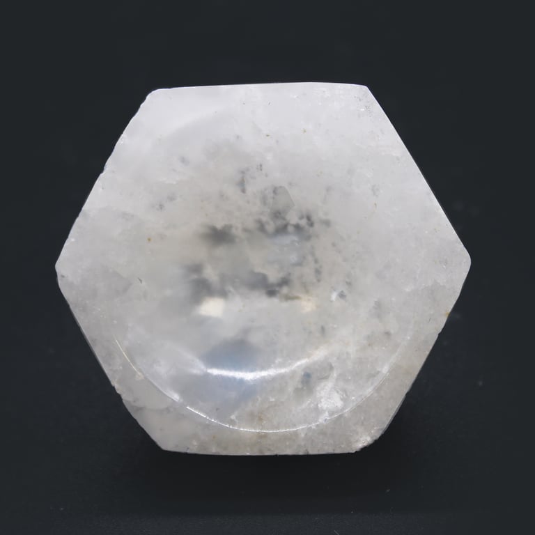 Selenite Hex Bowl - 6cm Crystal Spiritual Meditation Bowl