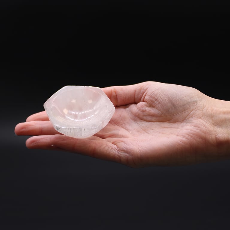 Selenite Hex Bowl - 6cm Crystal Spiritual Meditation Bowl