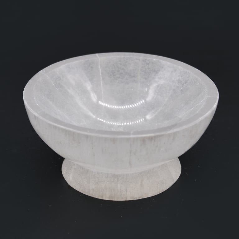 10cm Selenite Ritual Bowl - Natural Crystal Energy Focus