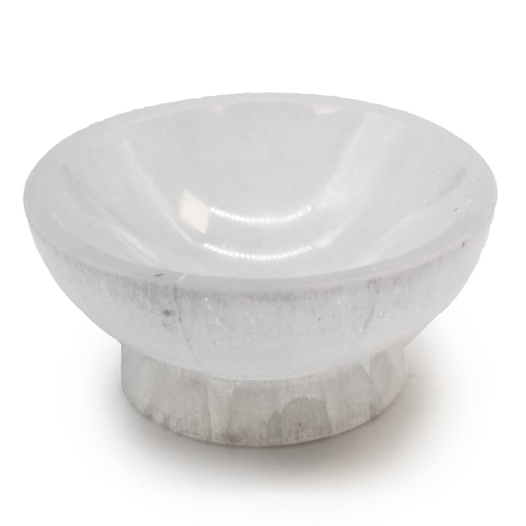 10cm Selenite Ritual Bowl - Natural Crystal Energy Focus