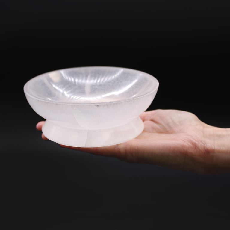 13cm Selenite Ritual Bowl - Crystal Healing by Your Brand