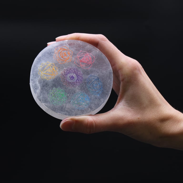 Chakra Charging Plate - 8cm Small Colorful Energy Charger