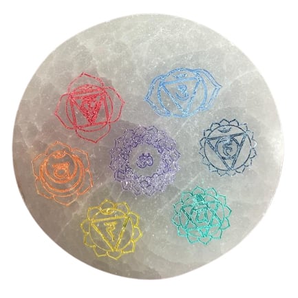 Chakra Charging Plate - 8cm Small Colorful Energy Charger