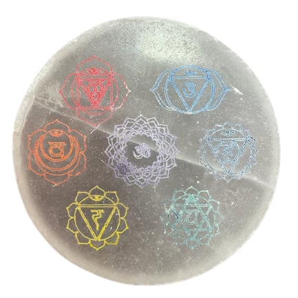 Medium Chakra Wireless Charging Plate - 10cm Crystal Charging Mat Stand