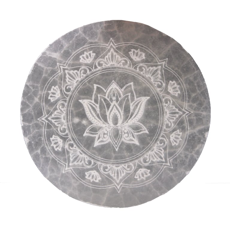 Medium Charging Plate 10cm - Lotus Mandala Wireless Charger Mat with Phone Charging Station and Decorative Mandala Design