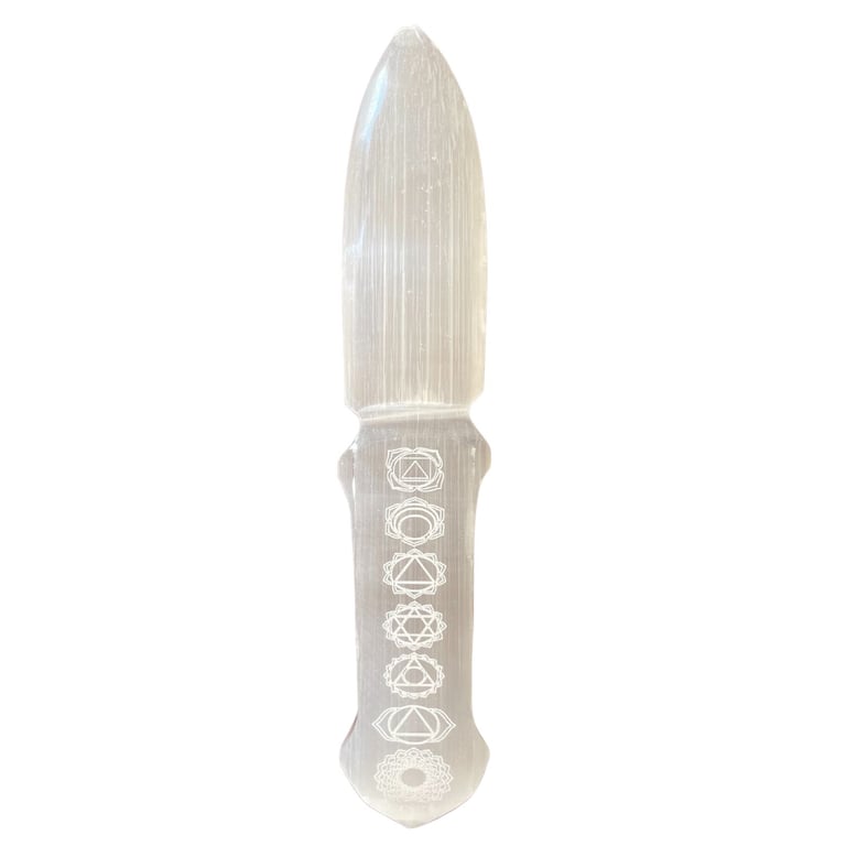 Chakra Crystal Selenite Ritual Knife - Healing Energy by Brand/Model