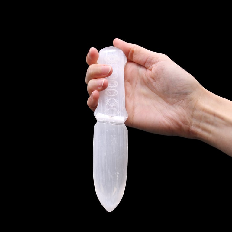 Chakra Crystal Selenite Ritual Knife - Healing Energy by Brand/Model