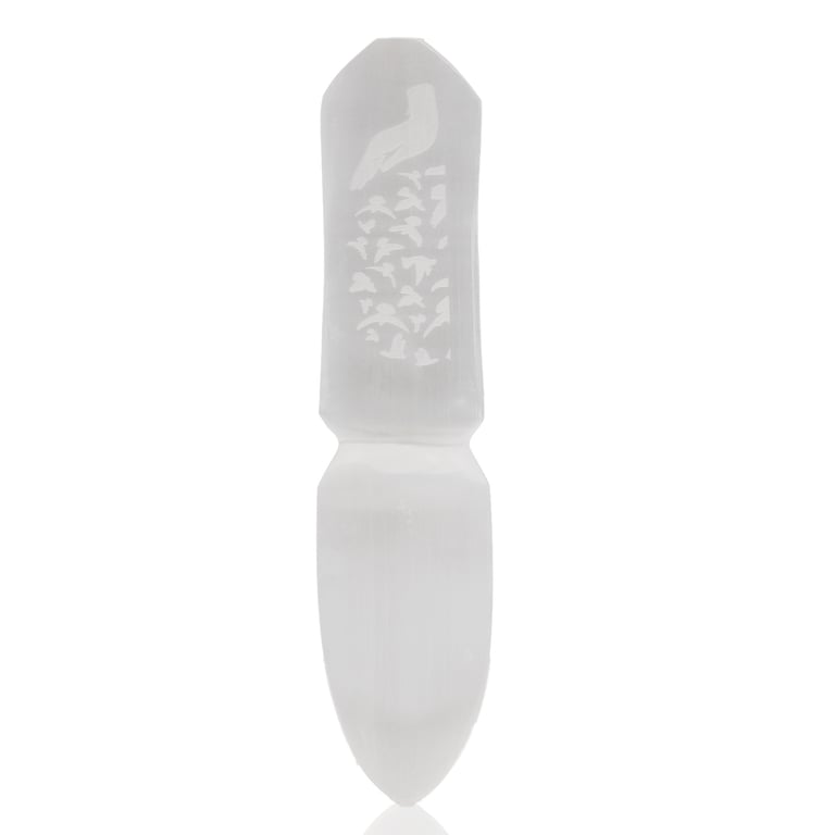 Crystal Ritual Knife - Releases Bonds - Selenite (Brand/Model not provided)