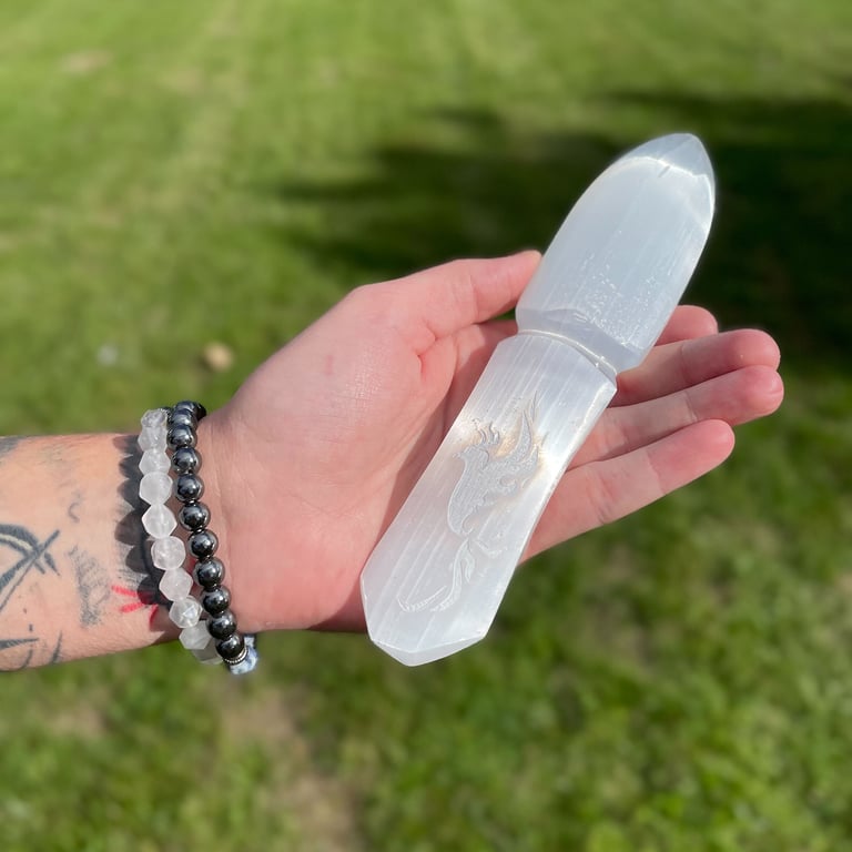 Crystal Healing Knife - Selenite, Past Release Tool