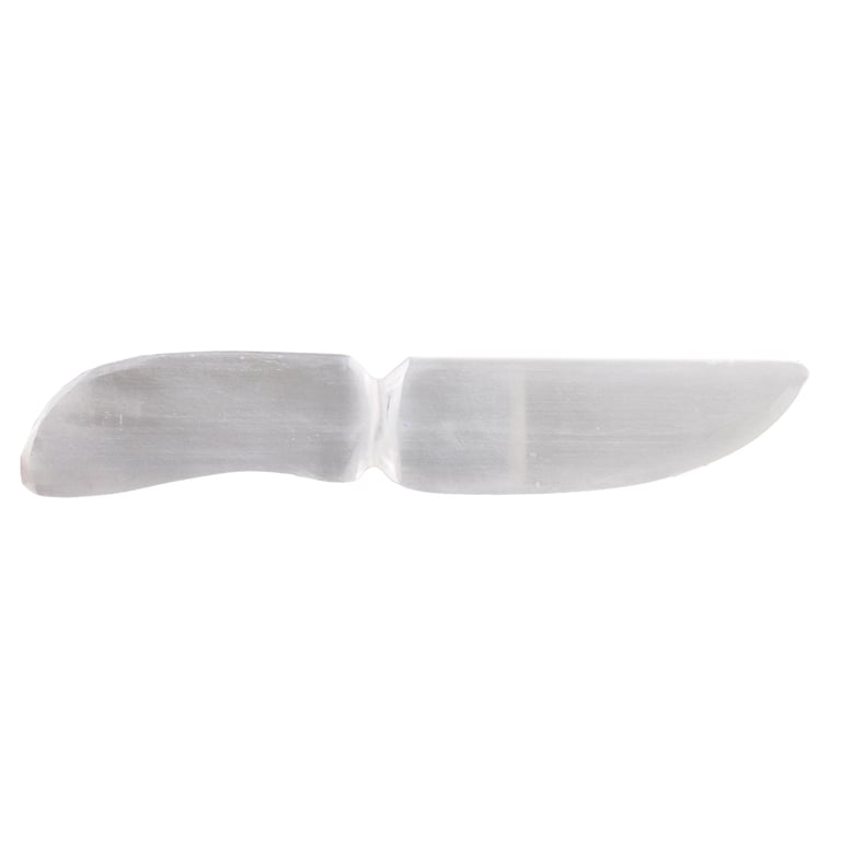 Classic Selenite Ritual Knife - Crystal Blade for Spiritual Practice and Magic Ceremonies