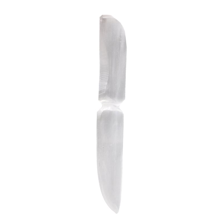 Classic Selenite Ritual Knife - Crystal Blade for Spiritual Practice and Magic Ceremonies