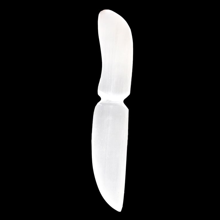 Classic Selenite Ritual Knife - Crystal Blade for Spiritual Practice and Magic Ceremonies