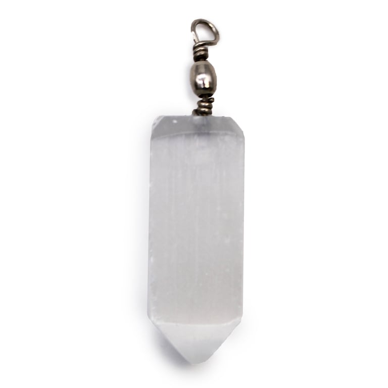 Selenite Obelisk Crystal Healing Pendant for Meditation and Relaxation