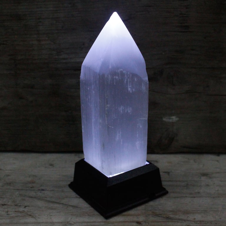 Selenite Pencil Point Tower - 15cm Healing Crystal Tower