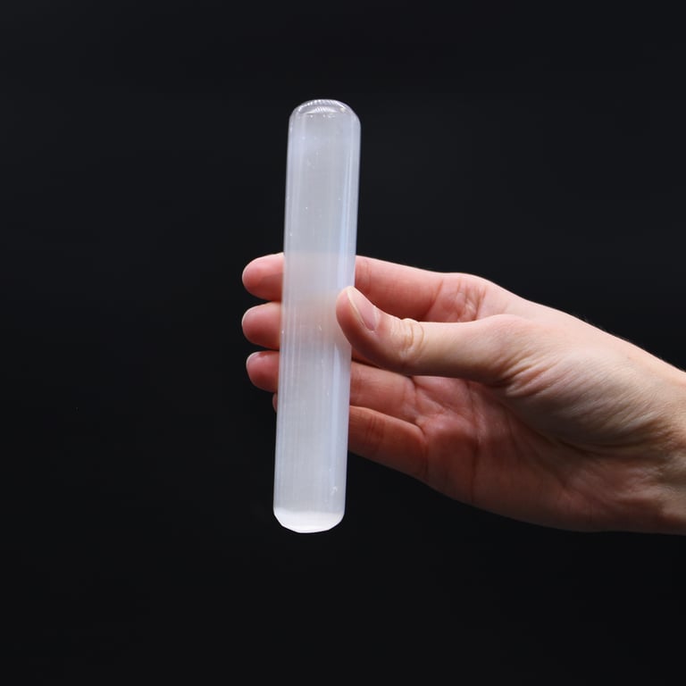 16cm Selenite Crystal Wand - Metaphysical Tool for Home Decor and Energy Healing