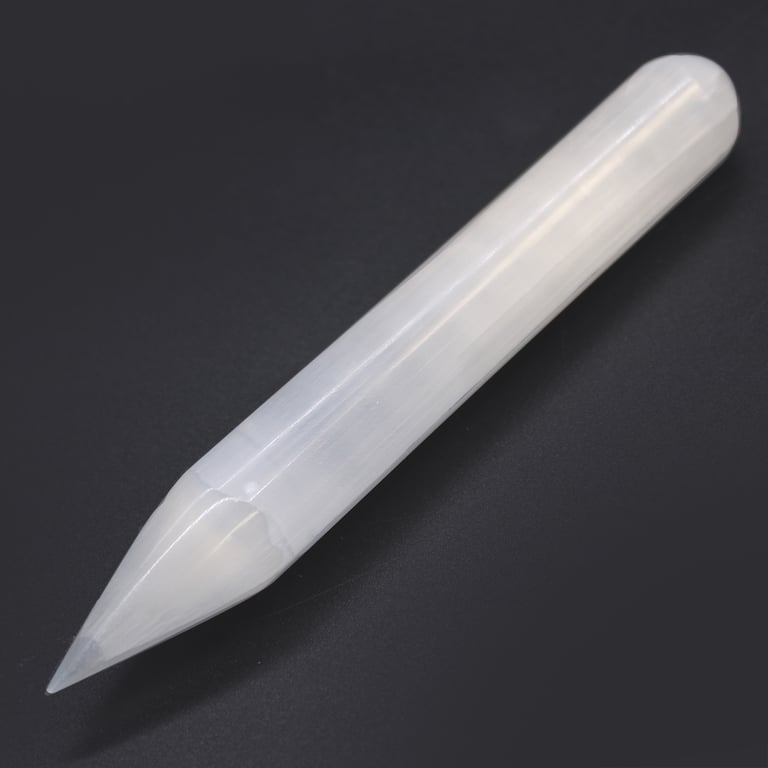 Selenite Wand - Natural Crystal Healing Tool for Home & Garden Decor and Energy Cleansing