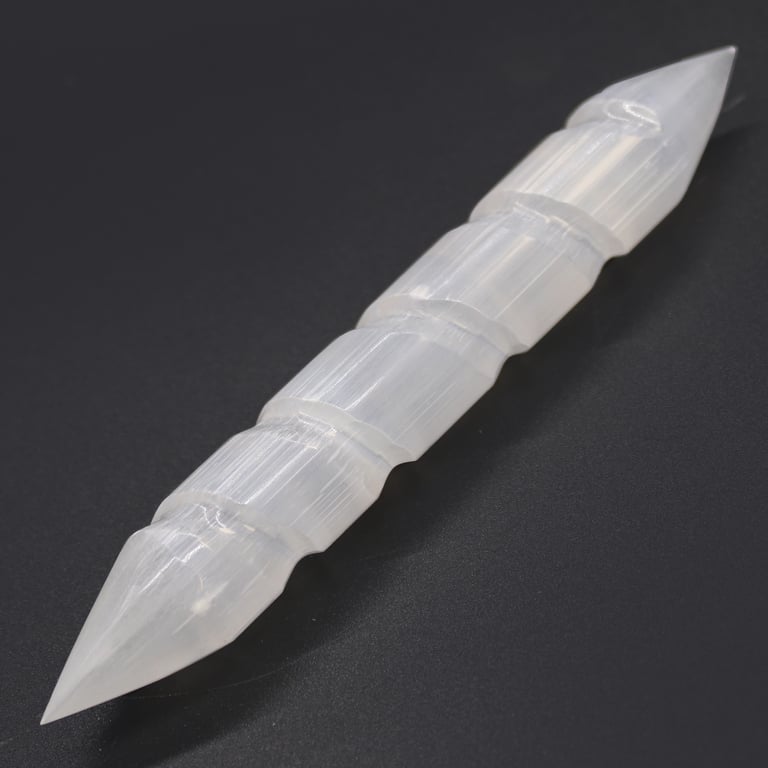 Selenite Spiral Wands - Crystal Healing Tools for Home Decor and Meditation