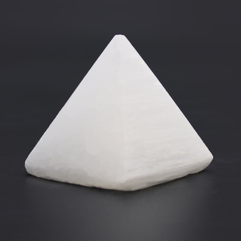 5cm Selenite Pyramid Crystal - Home Decor and Meditation Stone for Energy Healing and Chakra Balancing