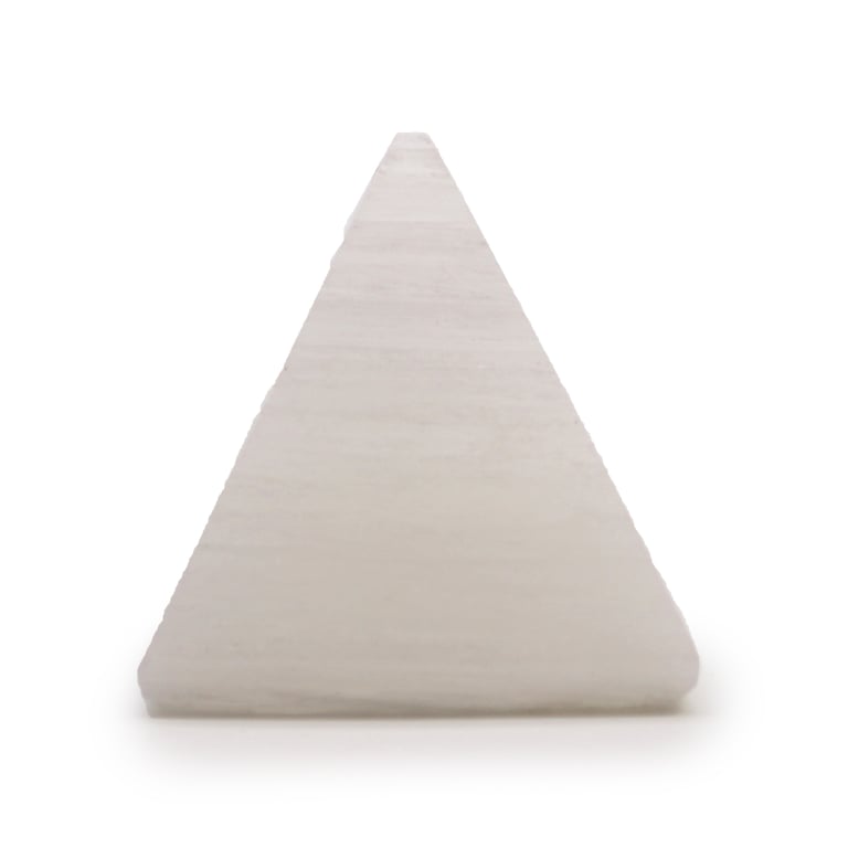 5cm Selenite Pyramid Crystal - Home Decor and Meditation Stone for Energy Healing and Chakra Balancing