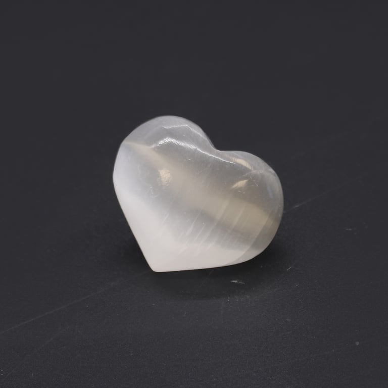 Selenite Heart Crystal - Natural Healing Gemstone Home Decor