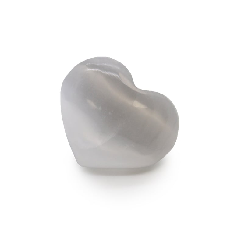 Selenite Heart Crystal - Natural Healing Gemstone Home Decor