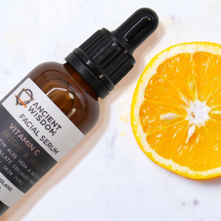 Vitamin C Brightening and Anti-Aging Skincare Serum with Collagen Boosting Properties